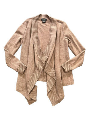 Lord & Taylor Women's 100% Cashmere Long Cardigan With Pockets Sz Small A010657